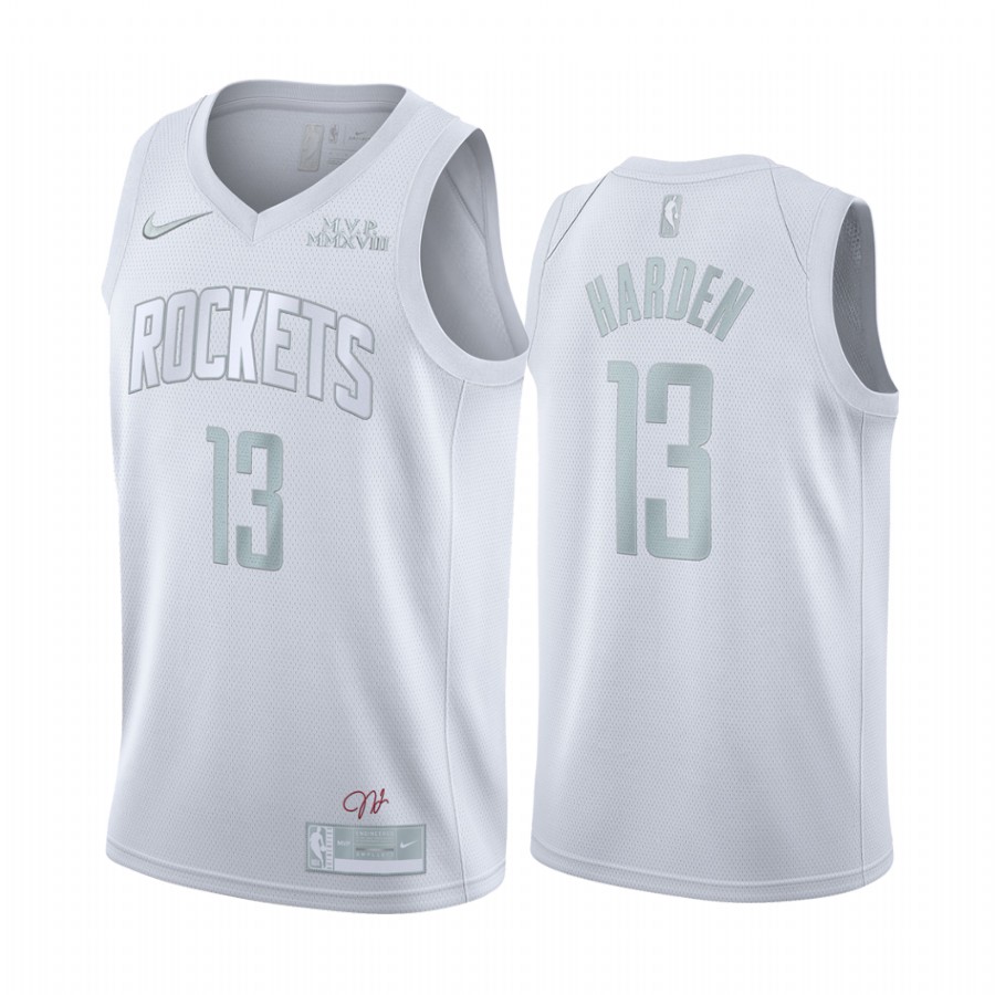 Men Men Houston Rockets #13 Harden White NBA Nike MVP Jerseys->houston rockets->NBA Jersey